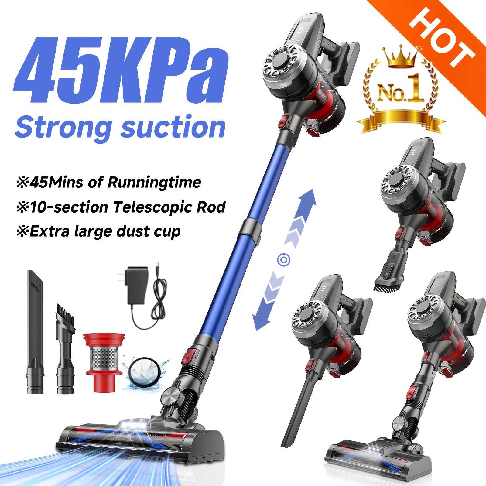 TEMU Xinshe Cordless Vacuum Cleaner, Cordless Handheld Vacuum Cleaner, Household Vacuum Cleaner, Rechargeable Cordless Vacuum Cleaner, Removable