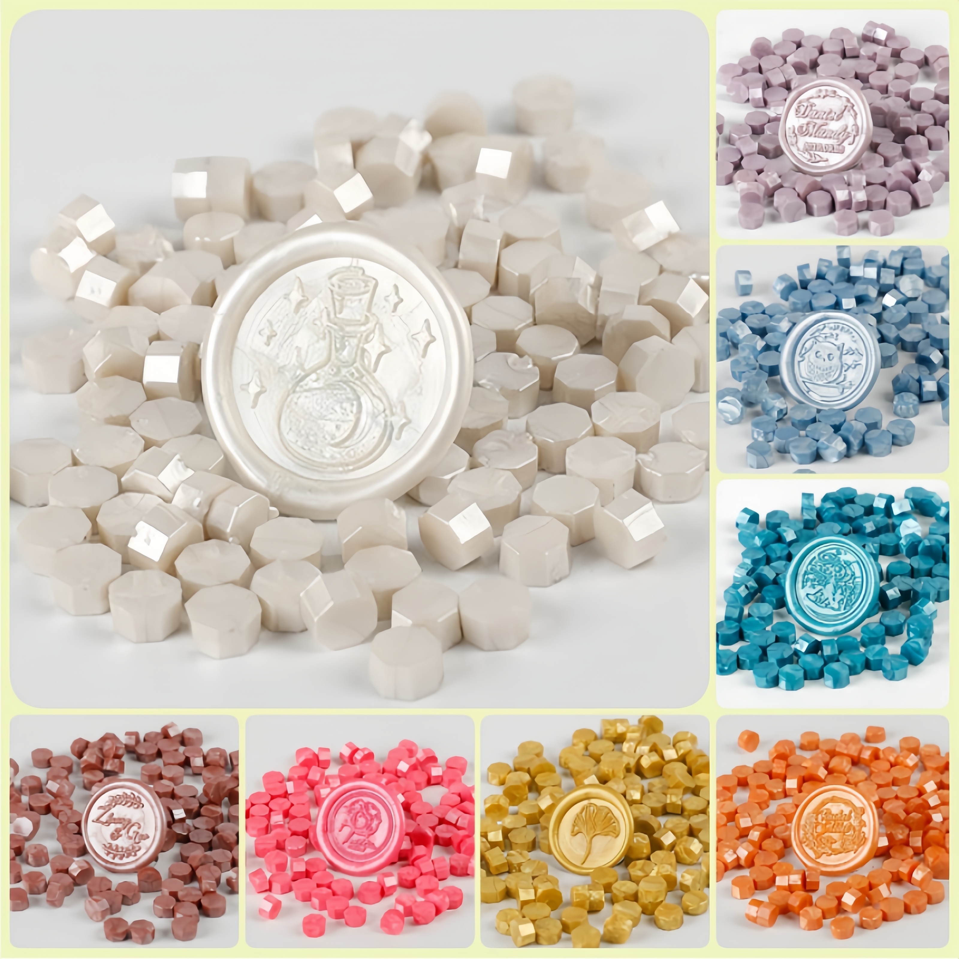 

110pcs/bag Octagonal Sealed Wax Beads - Create Elegant Invitations, Envelopes And Gift Wrapping - Weddings, Birthdays And Diy Decorations - Artisan Quality Accessories