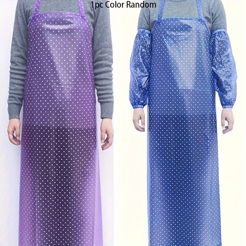 TEMU 1pc Apron, Transparent And Plastic Skin Thick Apron, Waterproof And Oil Resistant For Men And Aprons