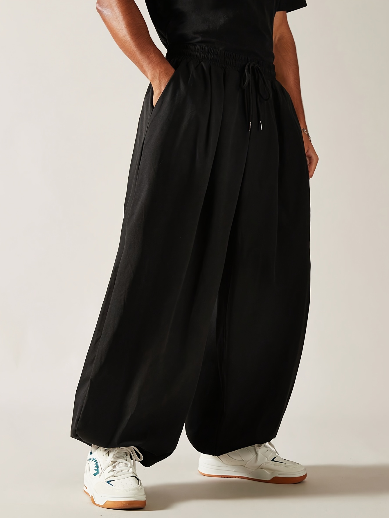 mannenbroek met wijde pijpen en zakken, comfortabele broek voor buitenactiviteiten cadeau 3