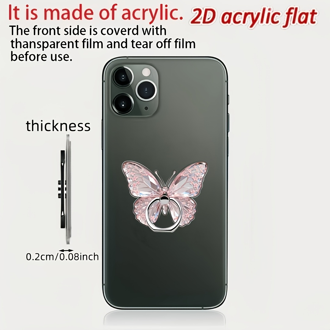 TEMU 2d Flat 1pc Beautiful Shallow Map 360 Rotating Mobile Phone Bracket, Anti-drop Mobile Phone Bracket, Flat Bracket, Game Machine, And Other