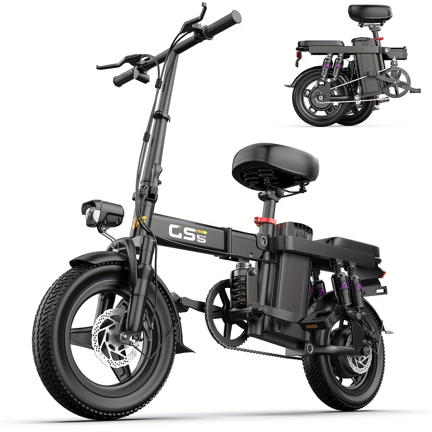 Adult Electric Bicycle with a 740W Motor of Reaching of 20 Miles Per  Hour And a Range of It Features a 48V 15AH Battery, Min