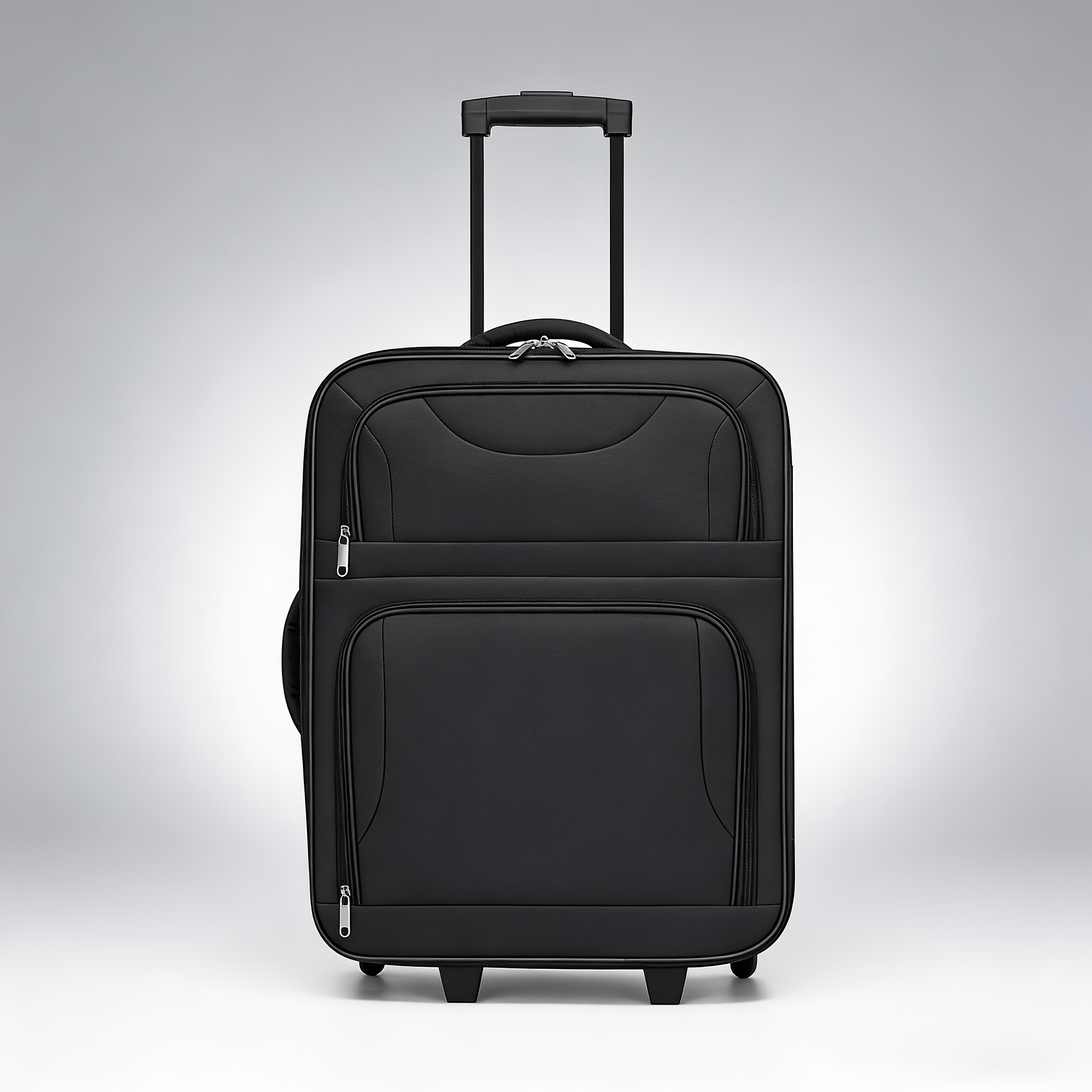 Kono 20 Inch Softside Carry-on Luggage, Lightweight Rolling Suitcase With Spinner Wheels, Durable Travel Luggage For Business And Trips, Black/navy