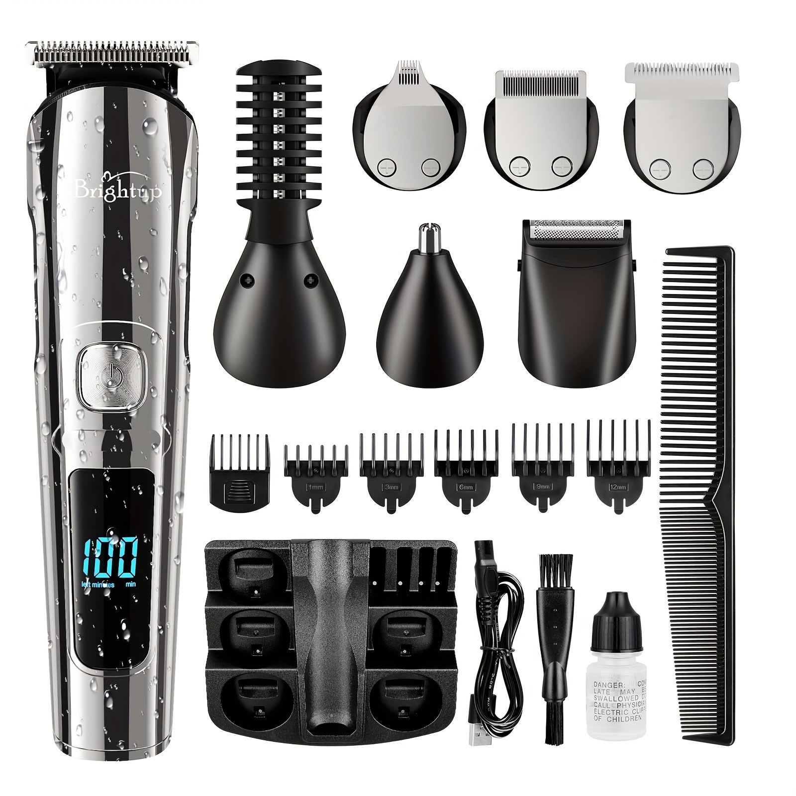 

Shaving, Hair Style Set With Multiple Accessories And Storage