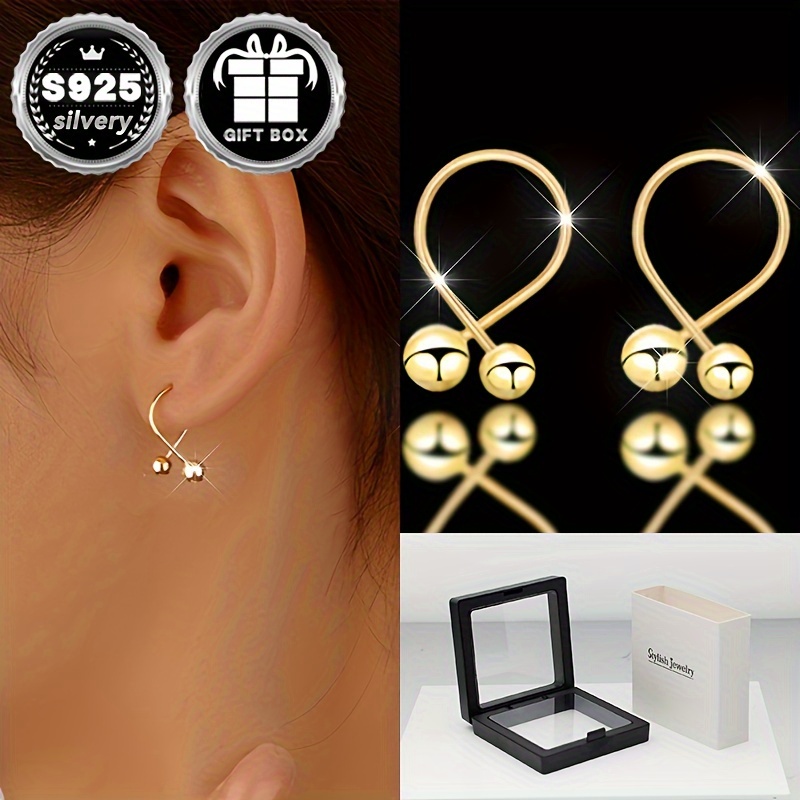 

2pc Vana 925 , Hypoallergenic , , Small Ear Jewelry (0.85g), Women's Ear For