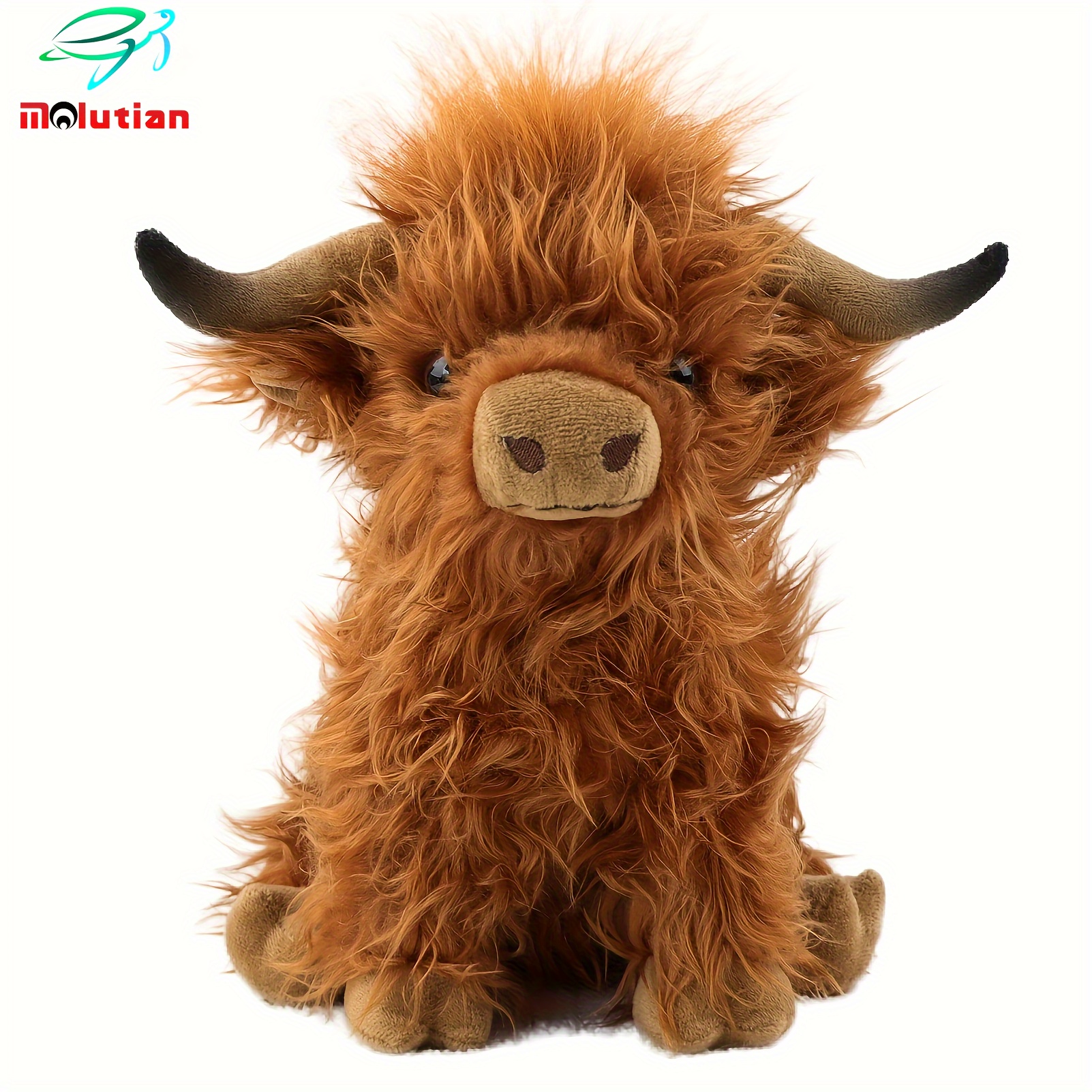 

10.63in Simulation Highland Cow Plush Toys Cow Stuffed Toy Fluffy Toy Animals Decoration Toy Comfortable Plush Figure Toy Easter Gift Valentine's Day, All Fool's Day, Mother's Day Eid Mubarak