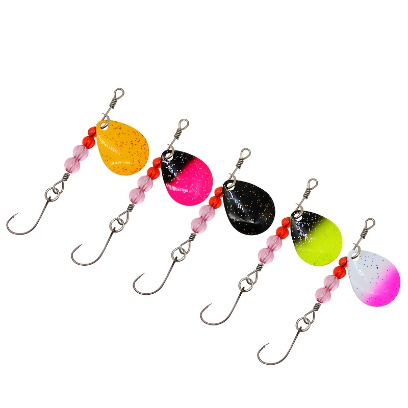 E-shop 5 Stück 2,2 g bunte -Spinnerbait-Köder mit Einzelhaken für Schwarztopfbarsch, Japanischen Hecht Forelle