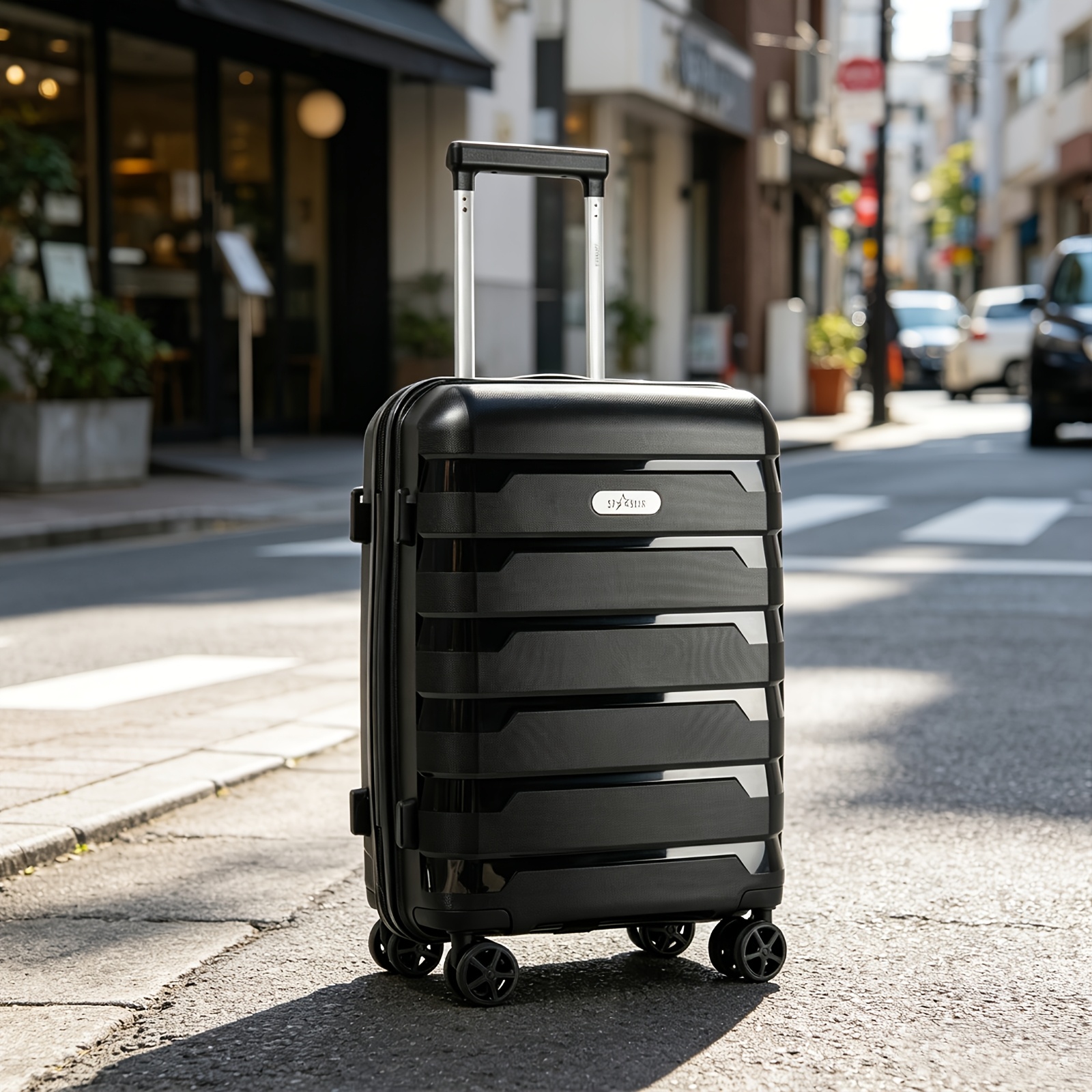 Image of 20-inch Pc Carry-on Suitcase! With Hook, Elegant Business And Fashion Style, Spinner Wheels For Lightweight Rolling, Meeting The Needs Of Suitcase, Luggage Set, Carry On Luggage.