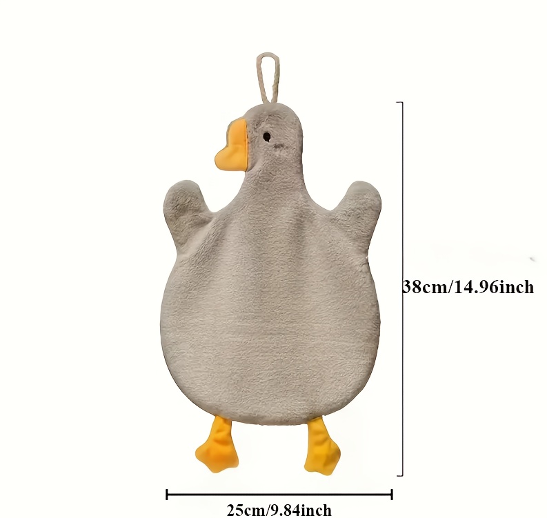 1pc cartoon duck-shaped cleaning cloth, super absorbent &  , woven polyester towel for kitchen, bathroom & bedroom use details 1