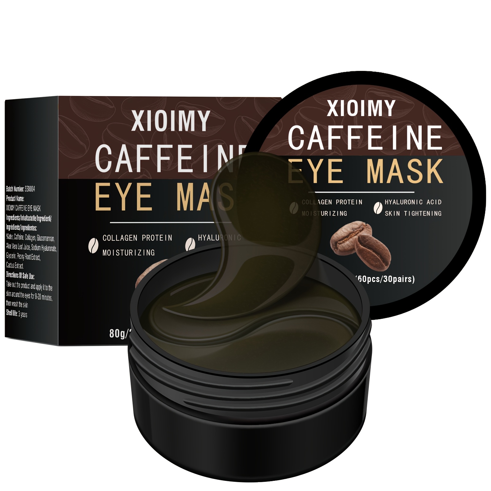 Image of 60pcs Of Masks; Contains Acid And Collagen - Powerful Hydration, Dark Circles And, Moisturizes And Brightens Under-eye Care, Premium Beauty Skin , Collagen Nourishing Eye Patches