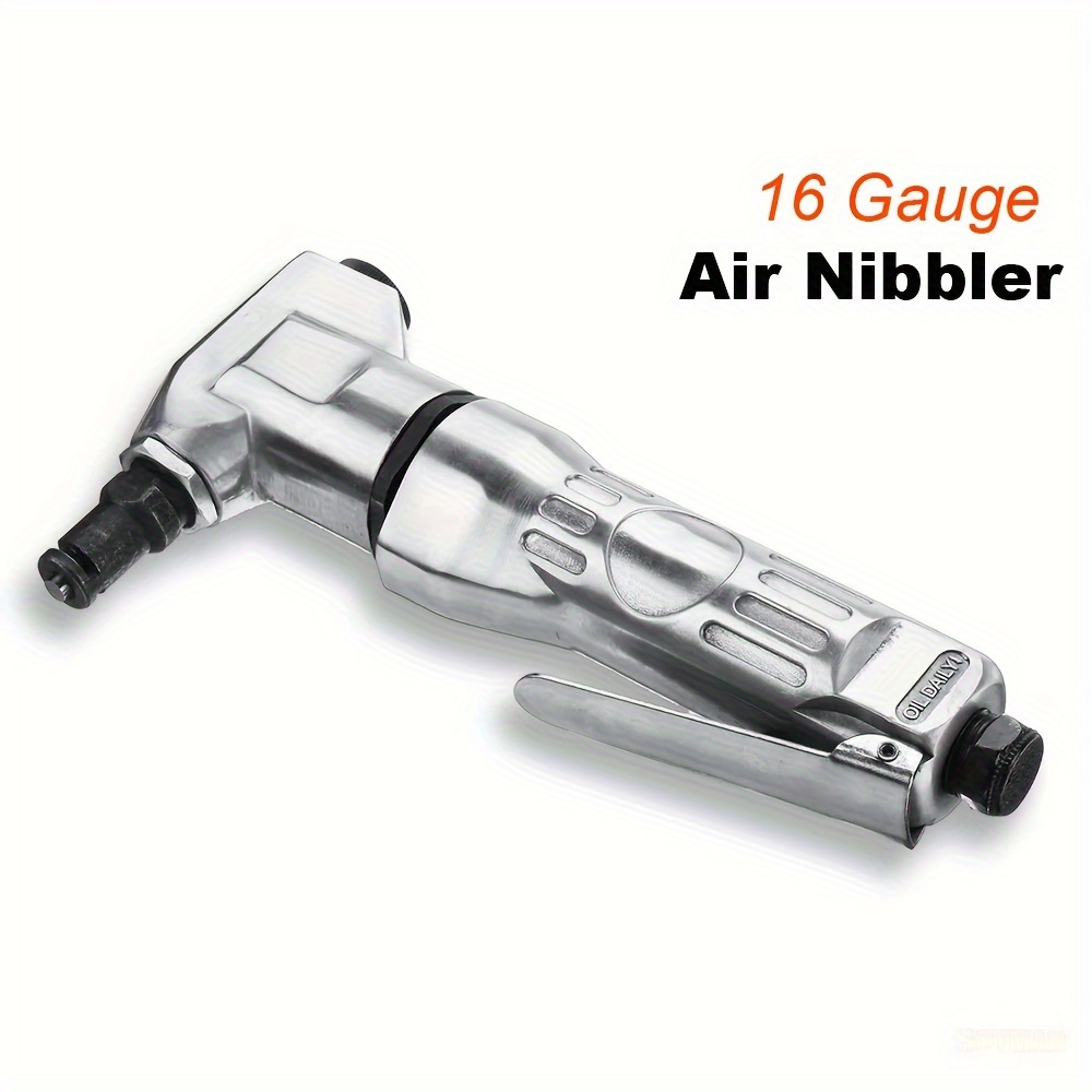 

16 Gauge Pneumatic Air Nibbler, Metal Shears For Sheet Metal Fabrication, Heavy Duty Air Powered Tool, Industrial Grade Steel Construction