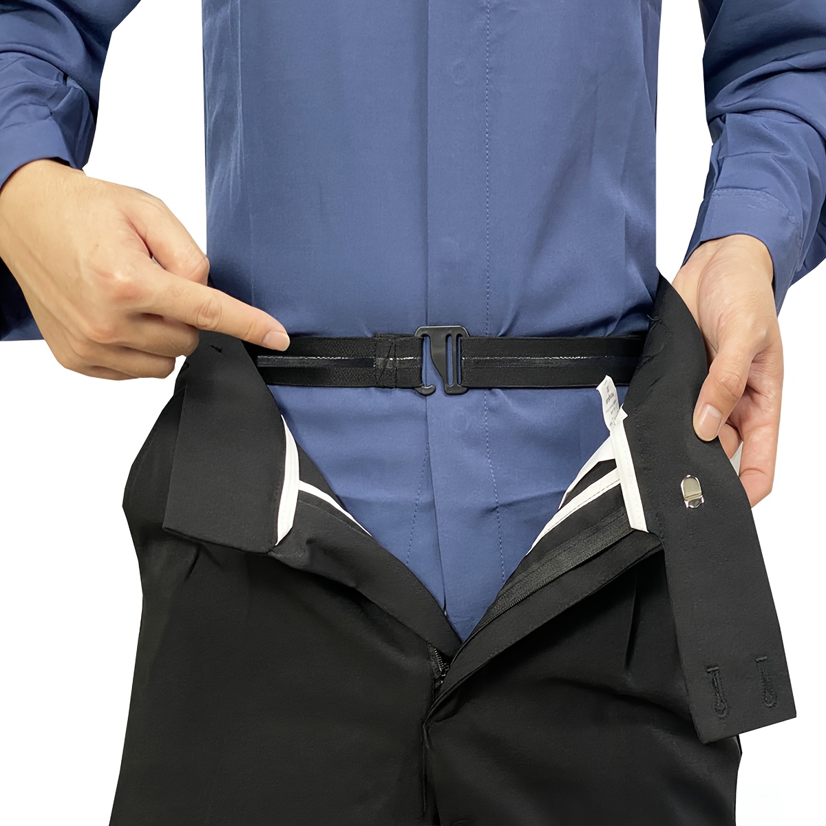 1pc mens shirt anti slip elastic strap stretchy mens belt mens waist cincher business apparel accessory