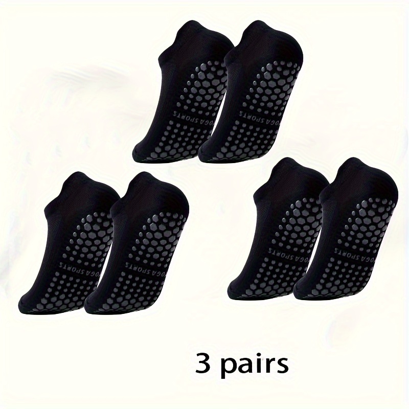3 Pairs Of Women's Yoga Socks With Non-slip Rubber Soles, Breathable Compression Socks Suitable For Indoor And Outdoor Activities In , In Multiple Colors, Featuring A Textured Grip Design For And Fit