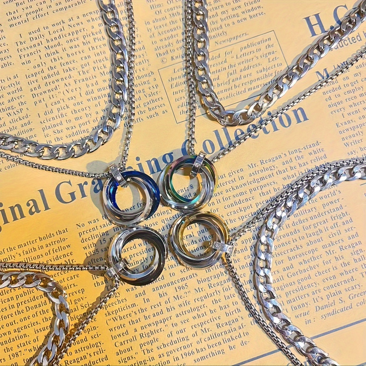 Loop Necklace : Elegant Gold & Silver Pieces - Temu