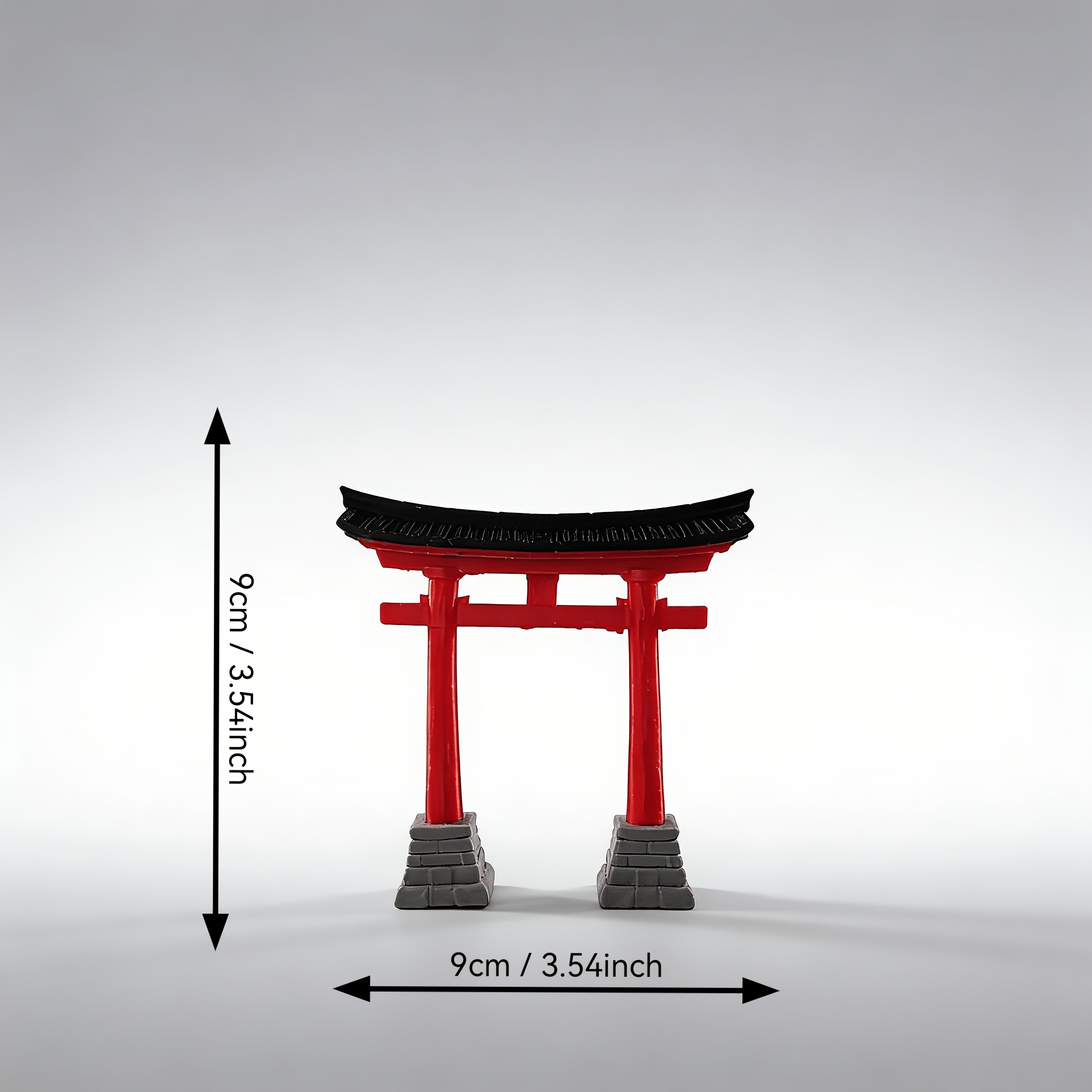 TEMU 3d Printed Japanese Torii Gate Ornament - Suitable For / Zen Decor, Plastic Torii Gate For Tea Table, Desktop & Minimalist Landscapes, Suitable
