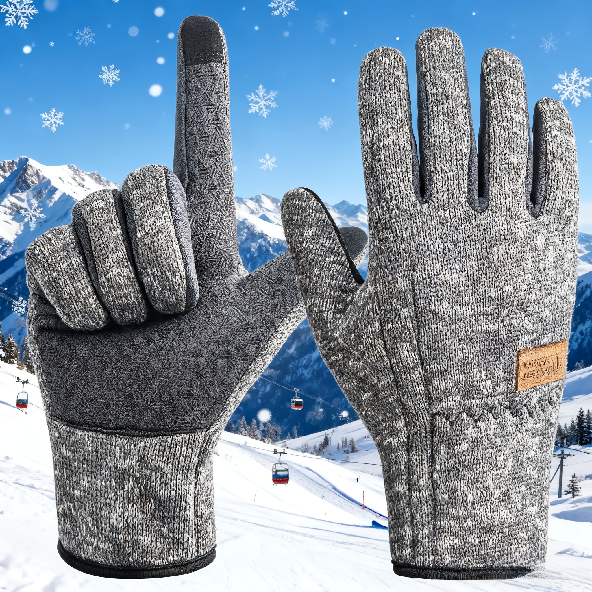 Winter Windproof Touchscreen Cycling Gloves for Outdoor Activities