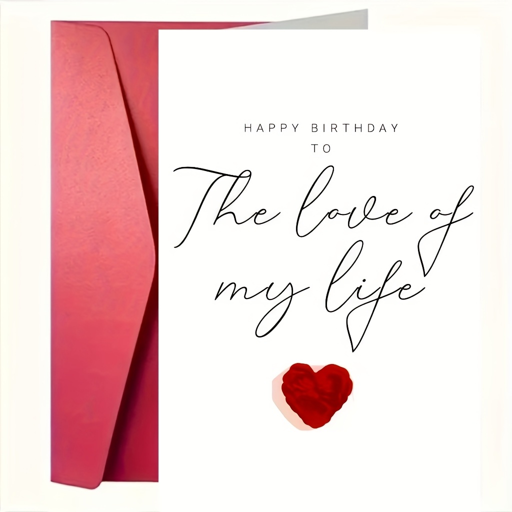 Fun Birthday Card - "happy Birthday To The ," Featuring A Red , A Gift For , Family, And , A Card For Romantic Occasions | Text Design | Exquisite , Suitable As A Birthday Card