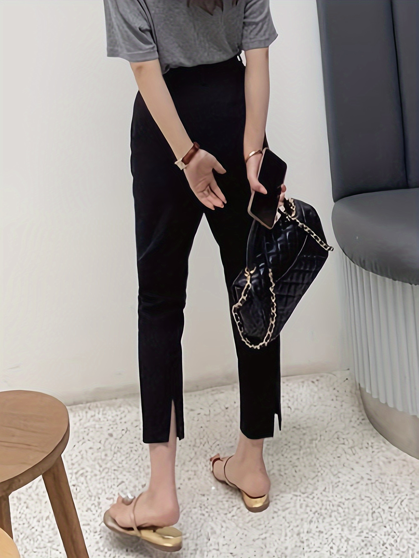 slim fit dress slacks Flat Front Wide Leg Dress Pants for Tall Women in Fawn 20 / Tall / Fawn