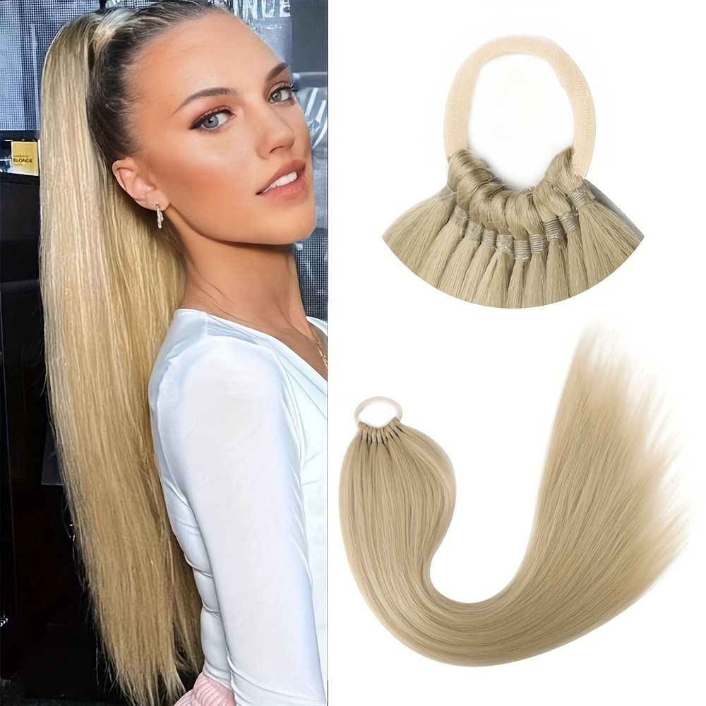       inch synthetic ponytail extension with hair tie for   for daily party and festive occasions details 0
