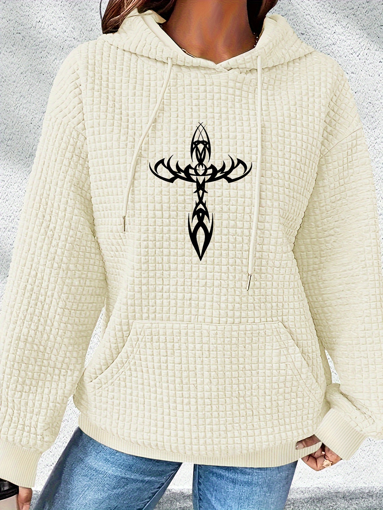 Hoodies Vrouwen Casual Los Angeles met capuchon Lange Mouw Trekkoord Effen Kleur Leuke Trendy Sweatshirts Grappige Hoodies Losse Fit Blouse Licht Hoodies voor Vrouwen Trui Sweatshirts Tops, Zwart, S
