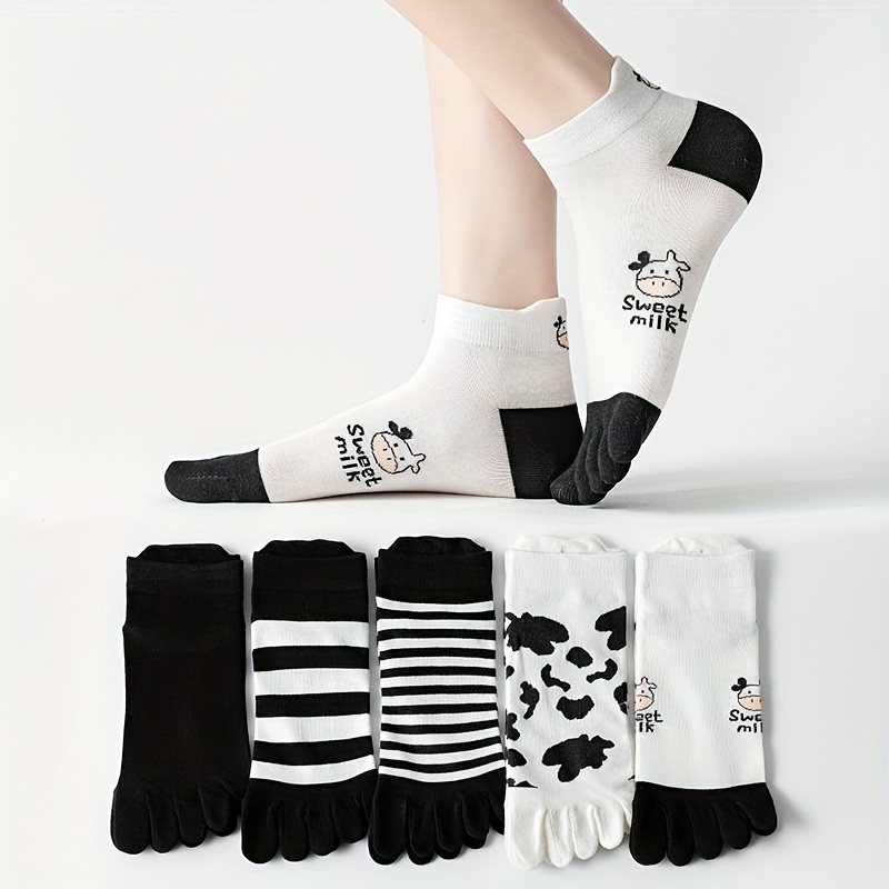 

5 Pairs Of Five-toed Socks, Men's Split-toe Socks, Short Tube Socks, Light Mouth, Sweat-absorbing Men's Socks