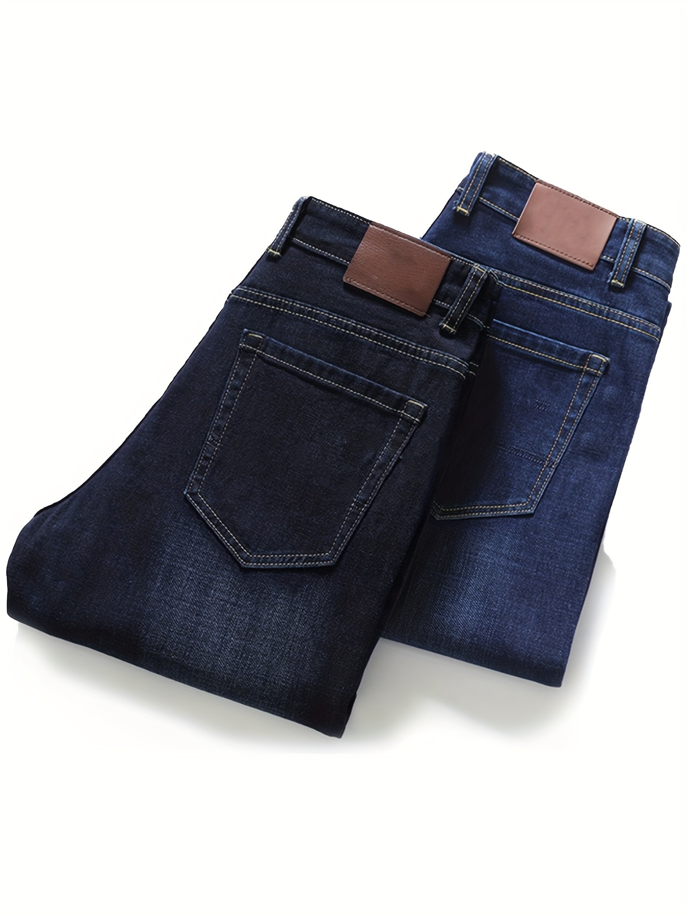 *'s Business Dress Pants, Straight-Leg Jeans, Navy 2025, Stretch Denim  Fit Jeans, Comfortable Stretch Denim *'s Jeans