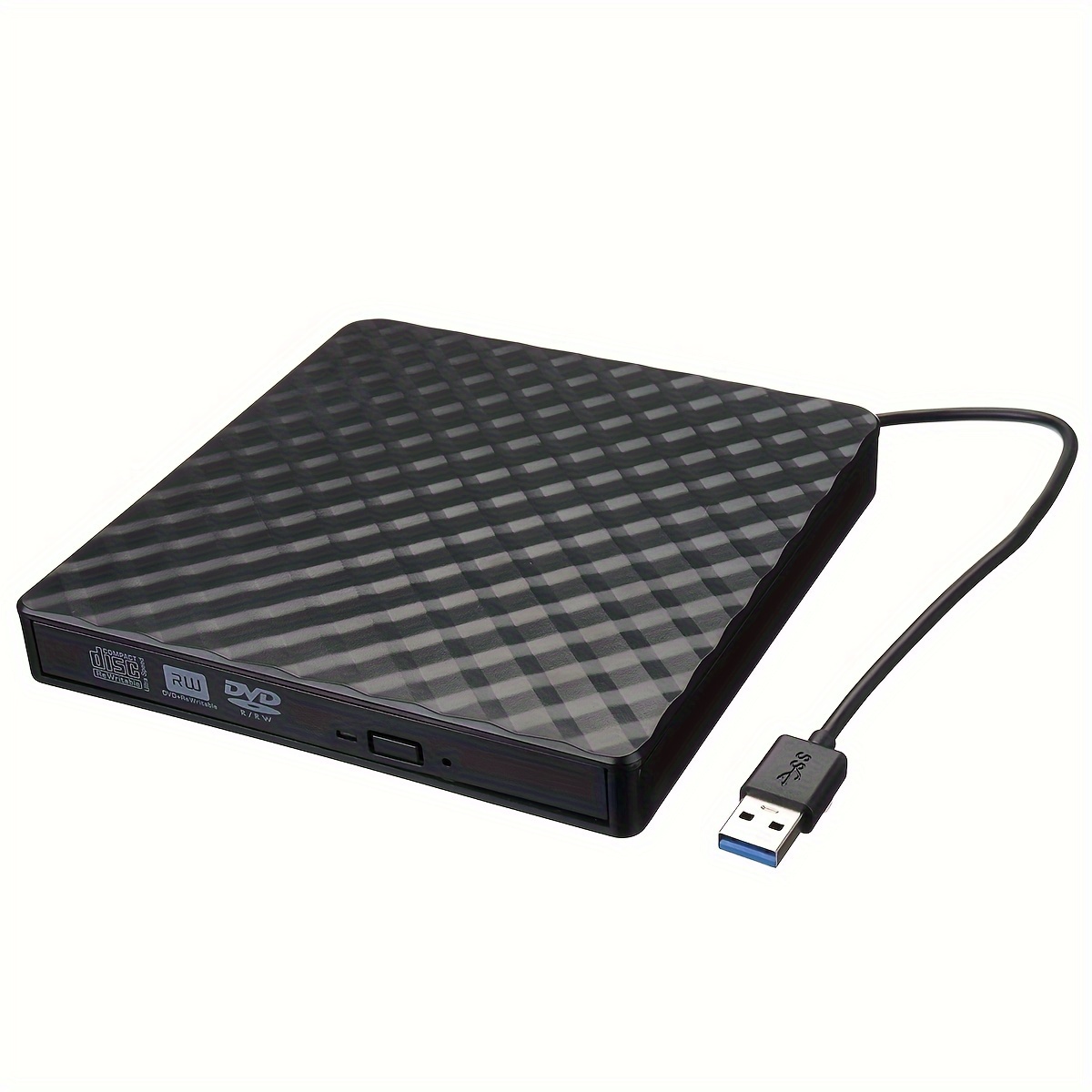 

Lecteur DVD Externe USB 3.0 Diamant-Coupé - de Plateau pour Ordinateurs Portables, Dékstops & - Lit CD, DVD, VCD - Grave des Disques sur Windows, Mac,