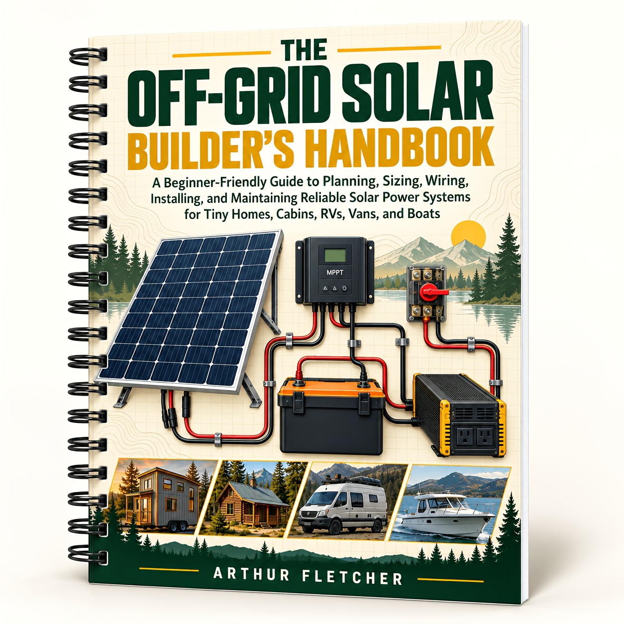 TEMU Le Manuel du Constructeur Solaire Hors Route : Énergie Solaire pour Débutants avec Conception, Dimensionnement, Câblage, Configuration de