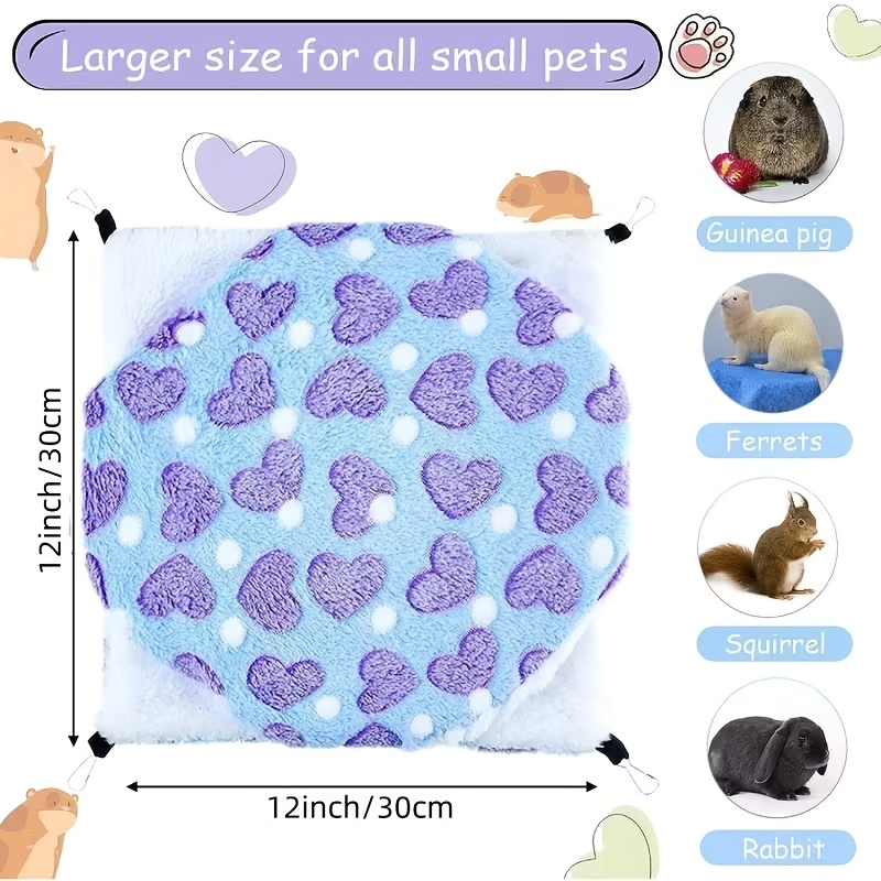 3pcs Multi-Color Double-Layer Small Animal Hammock Set