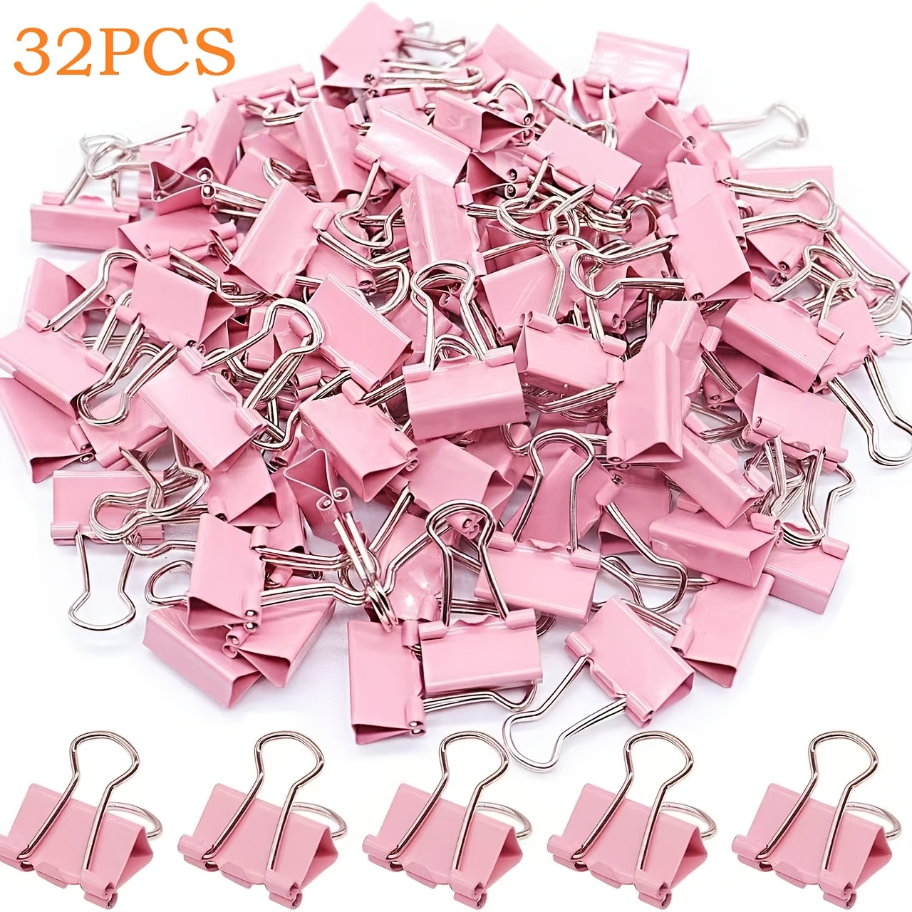 TEMU 32pcs Metal Binder Clips, Perfect For Office Organization And Storage, And Storage