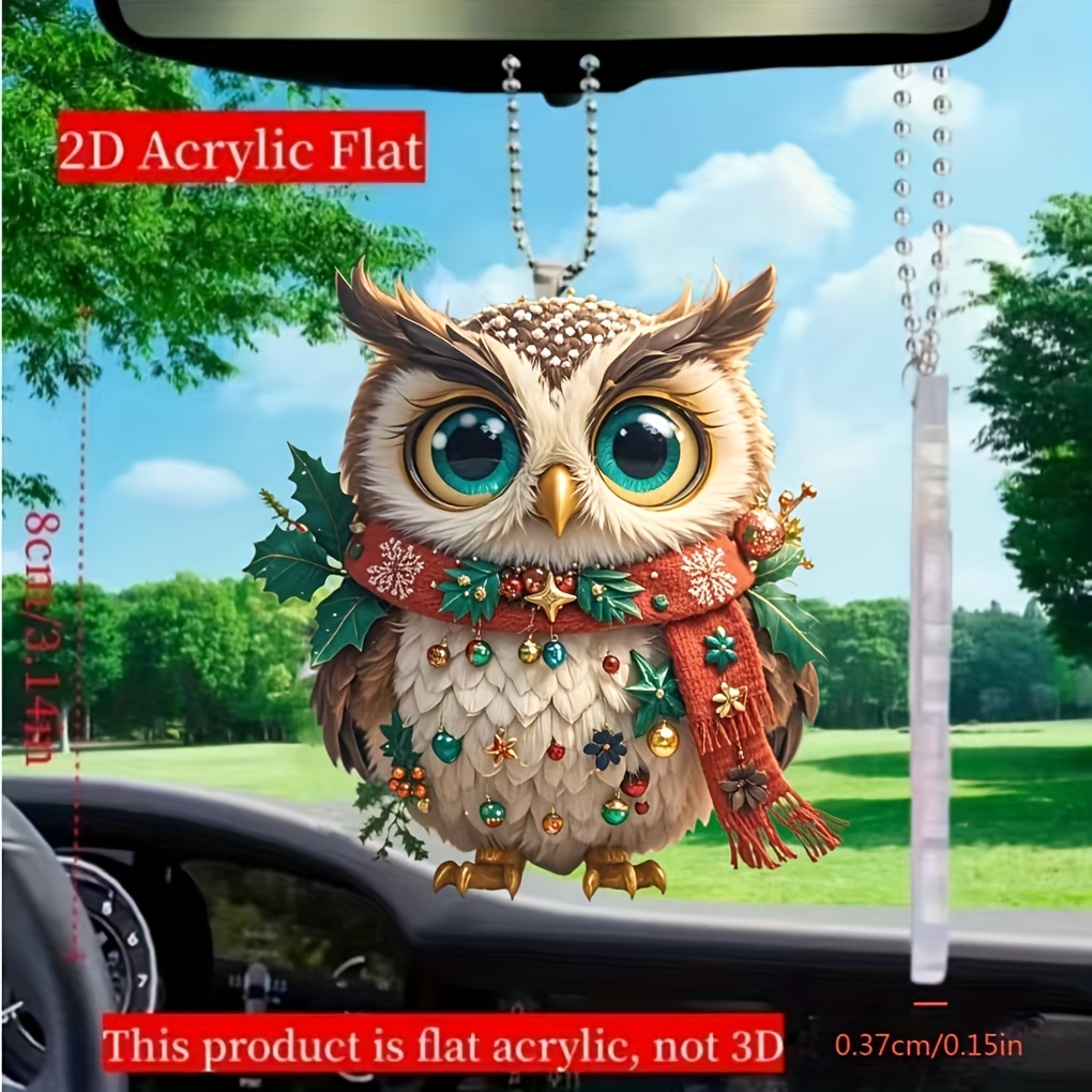 

2d Owl Christmas Ornament: For Car Or - No , No Needed