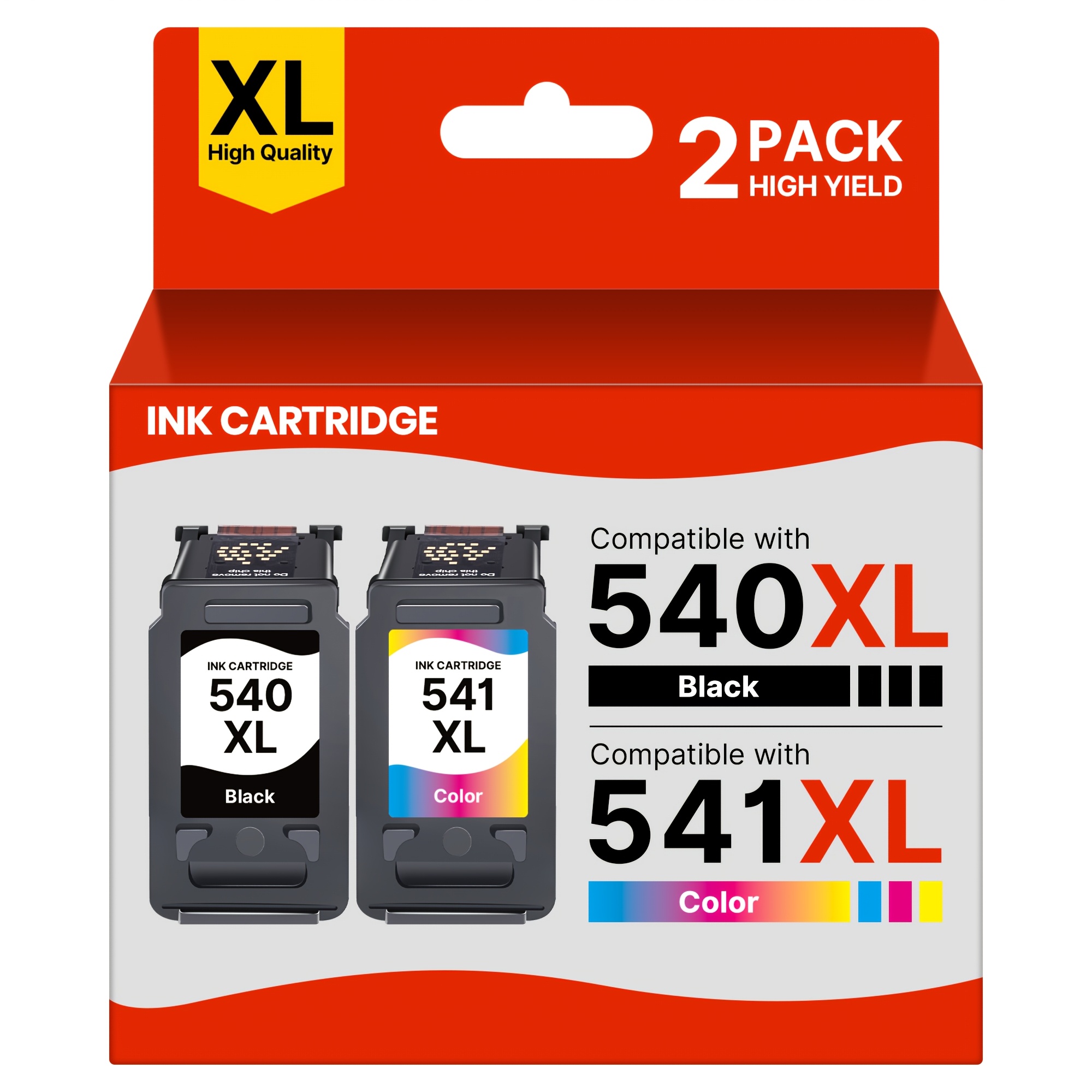 Image of 540xl 541xl Remanufacture Ink Cartridges Replacement For 540 541 Xl For Ts5150 Mg3650 Mg3650s Mg4250 Mg3150 Mg3250 Mx475 Ts5151 (black, Colour)