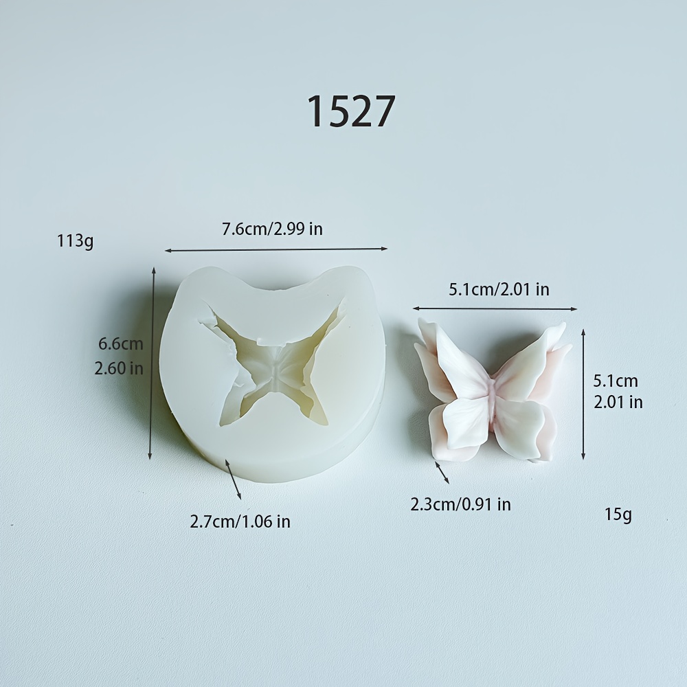 E-shop 3D Stereoskopische Doppelschicht-Schmetterling Aromatherapie-Pflasterkerze Handgefertigte Silikonform