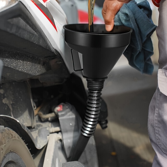 Entonnoirs À Carburant En Plastique Avec Bec Long Et Filtre Amovible Adaptés Aux Voitures Et Aux Motos détails 0