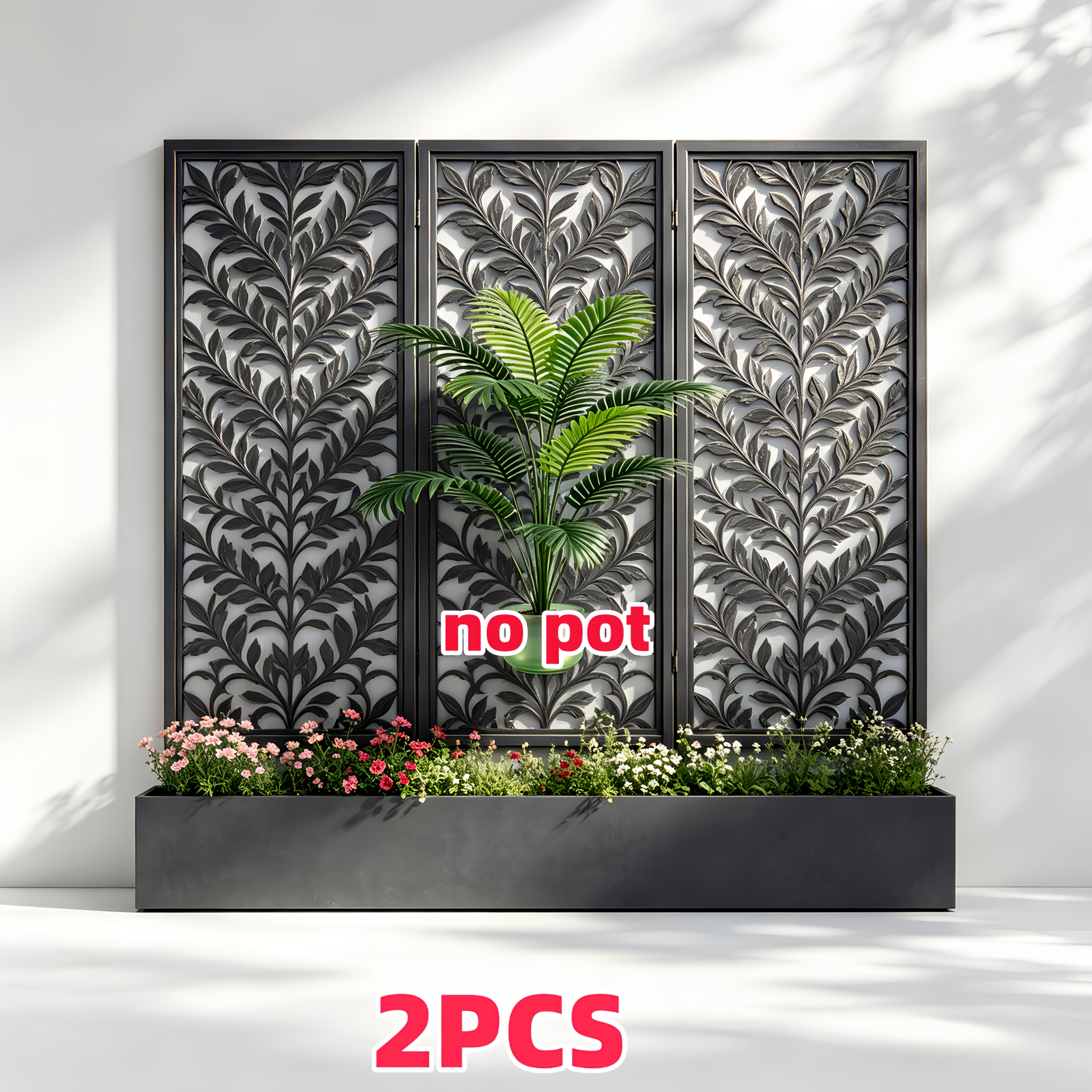 TEMU 2pcs Set Of Large Tree Artificial Trees, Balcony Courtyard Outdoor Fake Trees, Exquisite Artificial Plants, All-match Fake Greenery