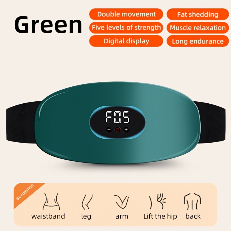 Single Unit Dual Motor Abdominal Massage Belt - USB Operated Full Body Massager, Intense Burn Exercise, Compact Design, Ideal for Abdominal And Muscle Development, Gentle on The Stomach