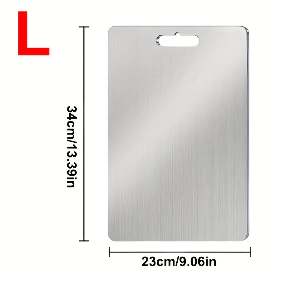 TEMU 1pc Stainless Steel Cutting Board - Durable, Easy To Clean, Suitable For Meat, Fruits, Vegetables, Bread, And Baking - A Must-have For Home