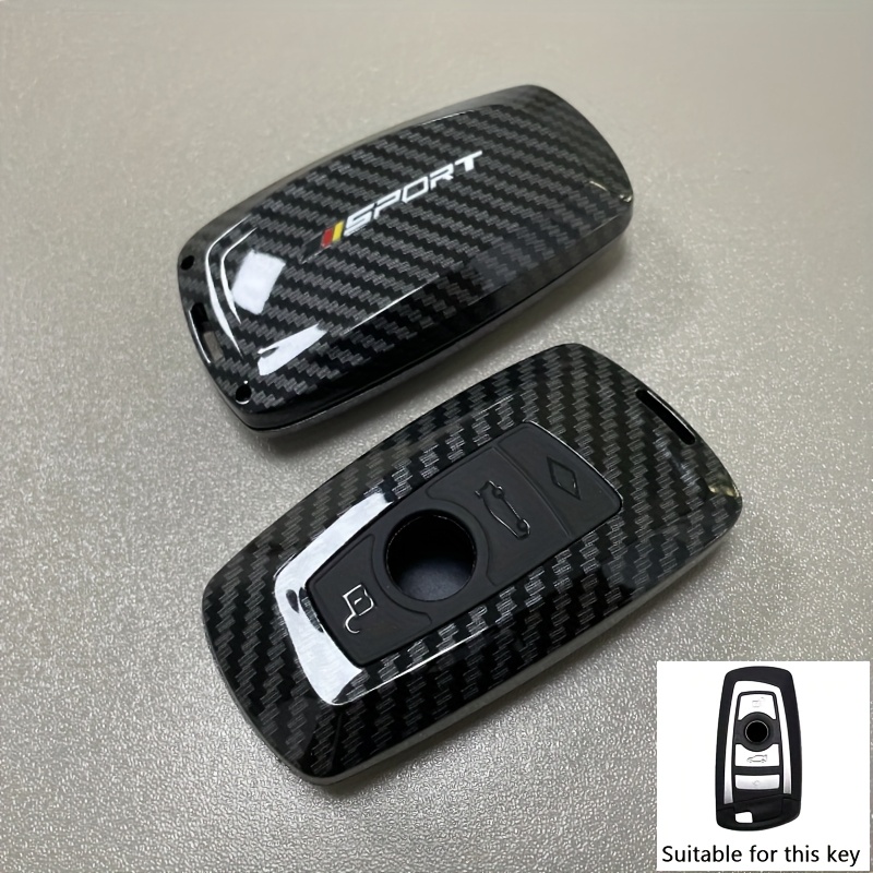 Image of Abs Carbon Fiber Car Key Case Cover For X3 X5 X6 X7 G20 G30 G01 G02 G05 G11 1 3 5 , Car Key Protector Shell Fob Additions