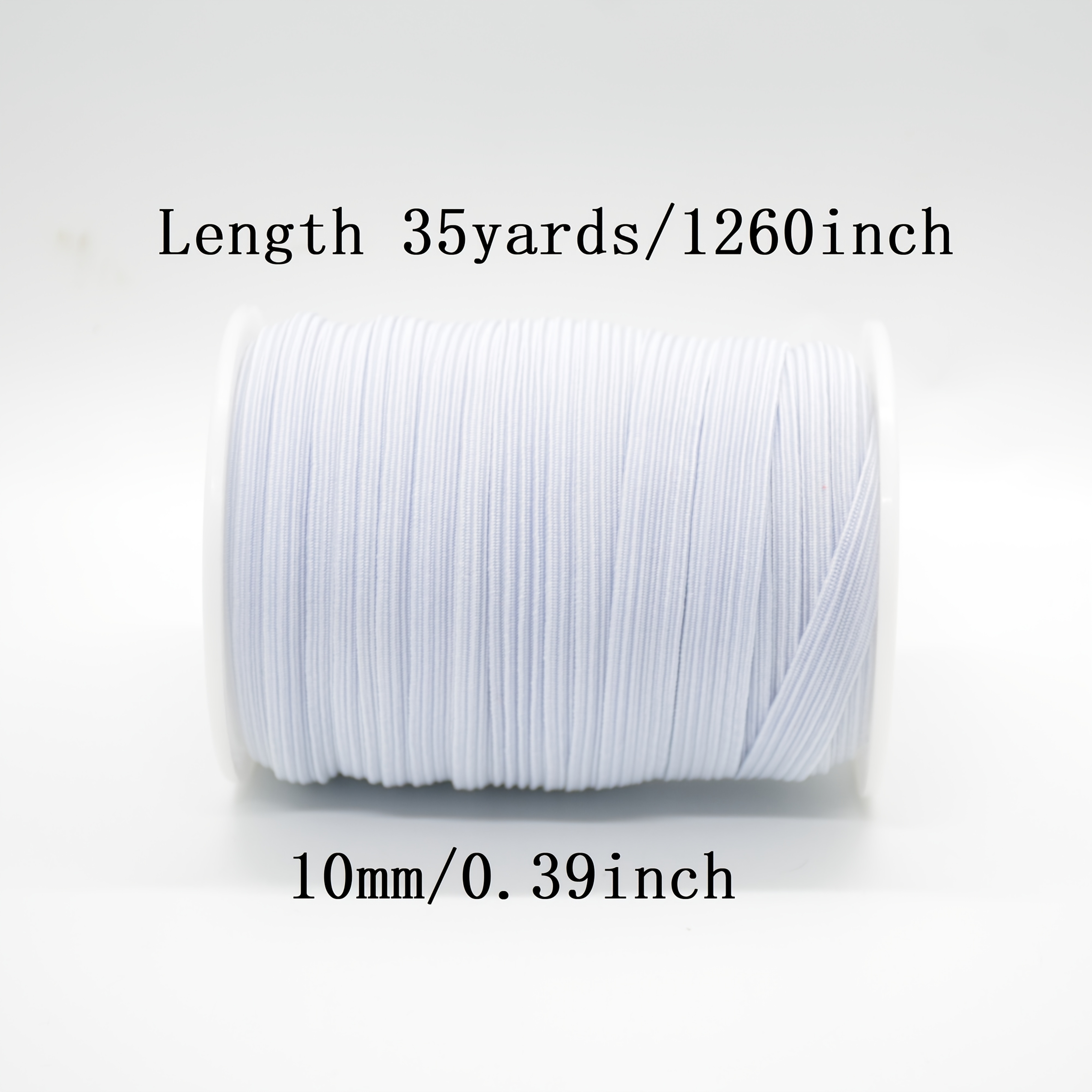 E-shop Ein Bündel von 90 Yards/35 Yards - 0,3/0,6/0,8/1/1,2 cm Weiß/Schwarz Flaches Elastikband Elastikgürtel Hochzeitskleid Elastikband DIY Nähgummi