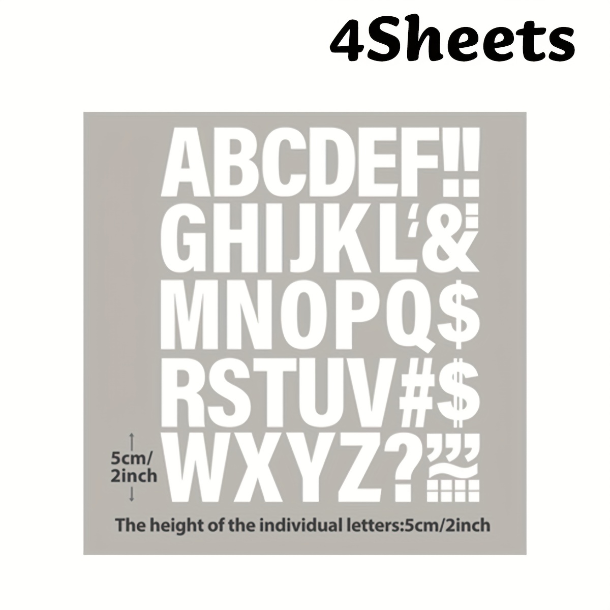 TEMU 4sheet Letters And Symbols Iron On Patch With Colors Black White Red Yellow Blue Green -washable & Not To Fading, Heat Transfer Sticker Cuttable