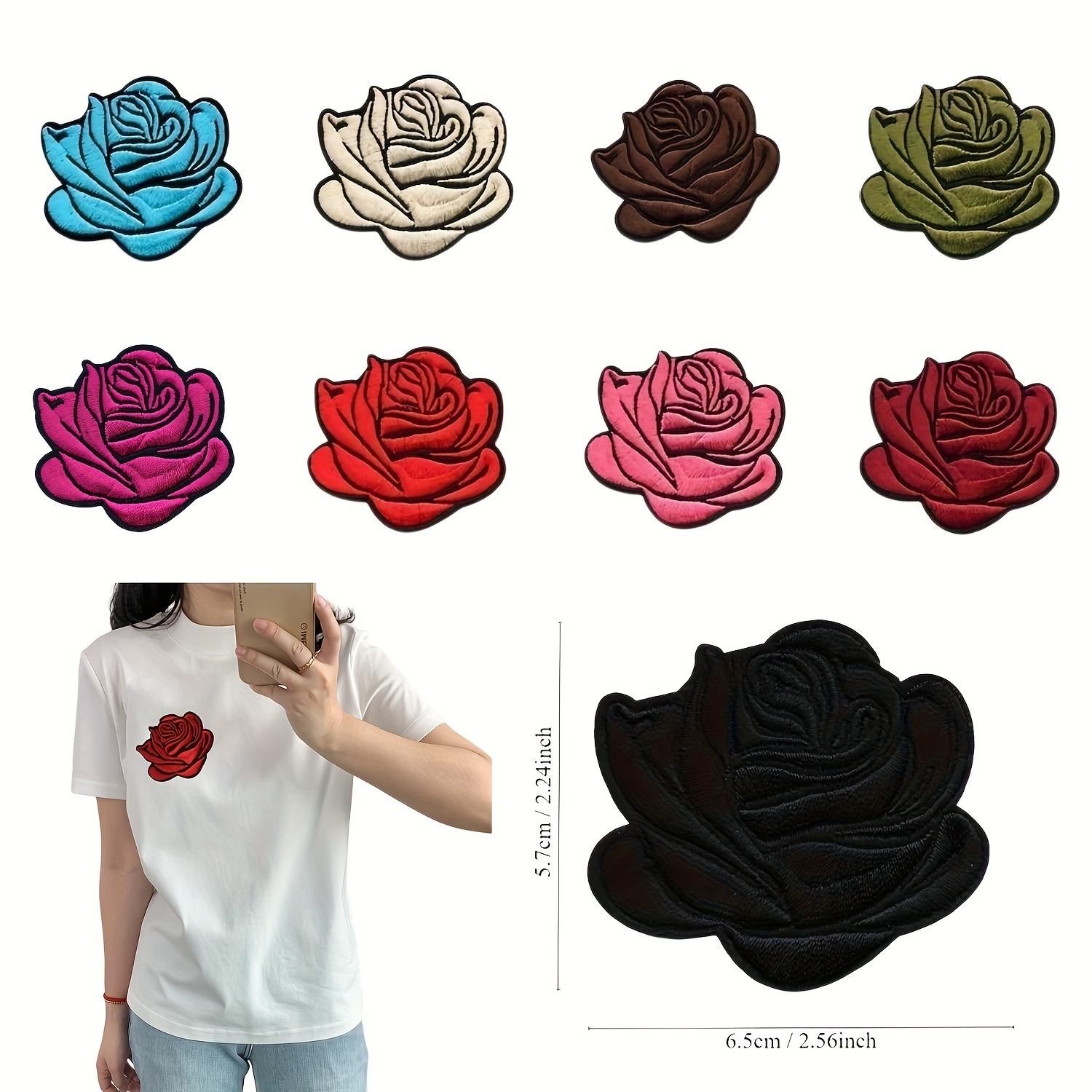 

1pc/5pcs/10pcs Embroidered Cloth Suitable For Diy Jackets Clothing Hat Decoration