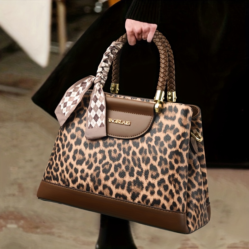 エコバッグ GREEN STUFF Casually boxy shopper bag 53 leopard print all b leopard print bag sold on Temu United States