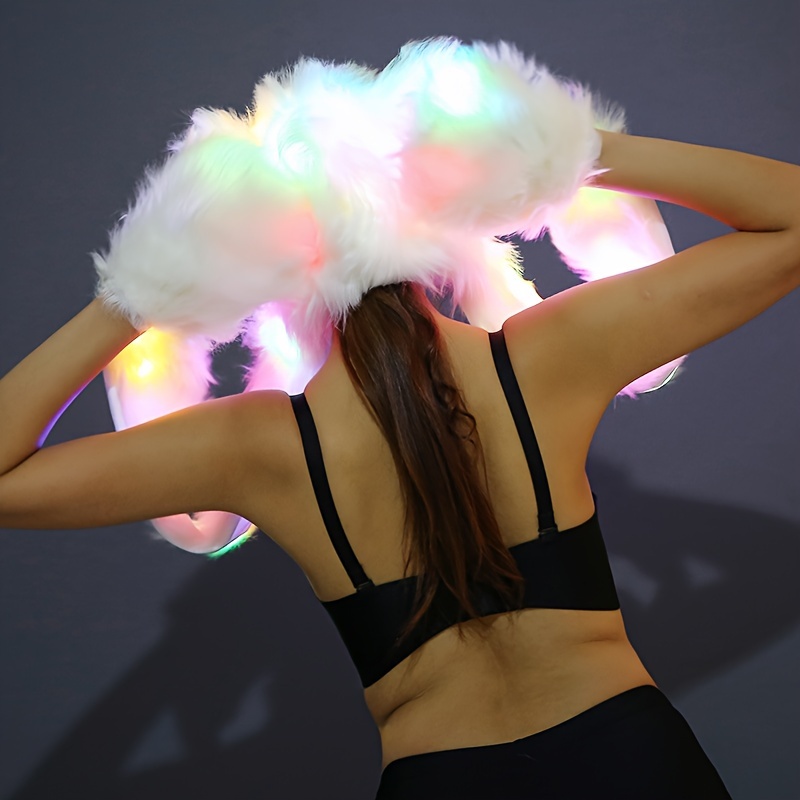 led light up hat scarf combo warm fashionable accessory for parties and concerts battery powered aa batteries not included details 5