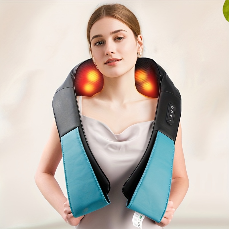 heated massage device for the neck and shoulders designed for the neck back shoulders waist legs and feet providing kneading massage making it   for men women moms and dads