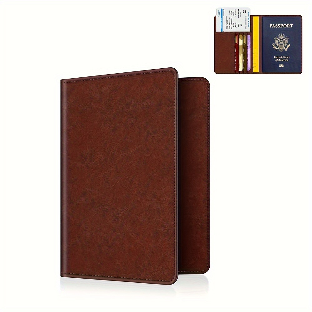 

Passport Holder With Credit Card Slots Travel Essentials Passport Cover Slim Wallet Rfid Blocking Card Case For Women Men