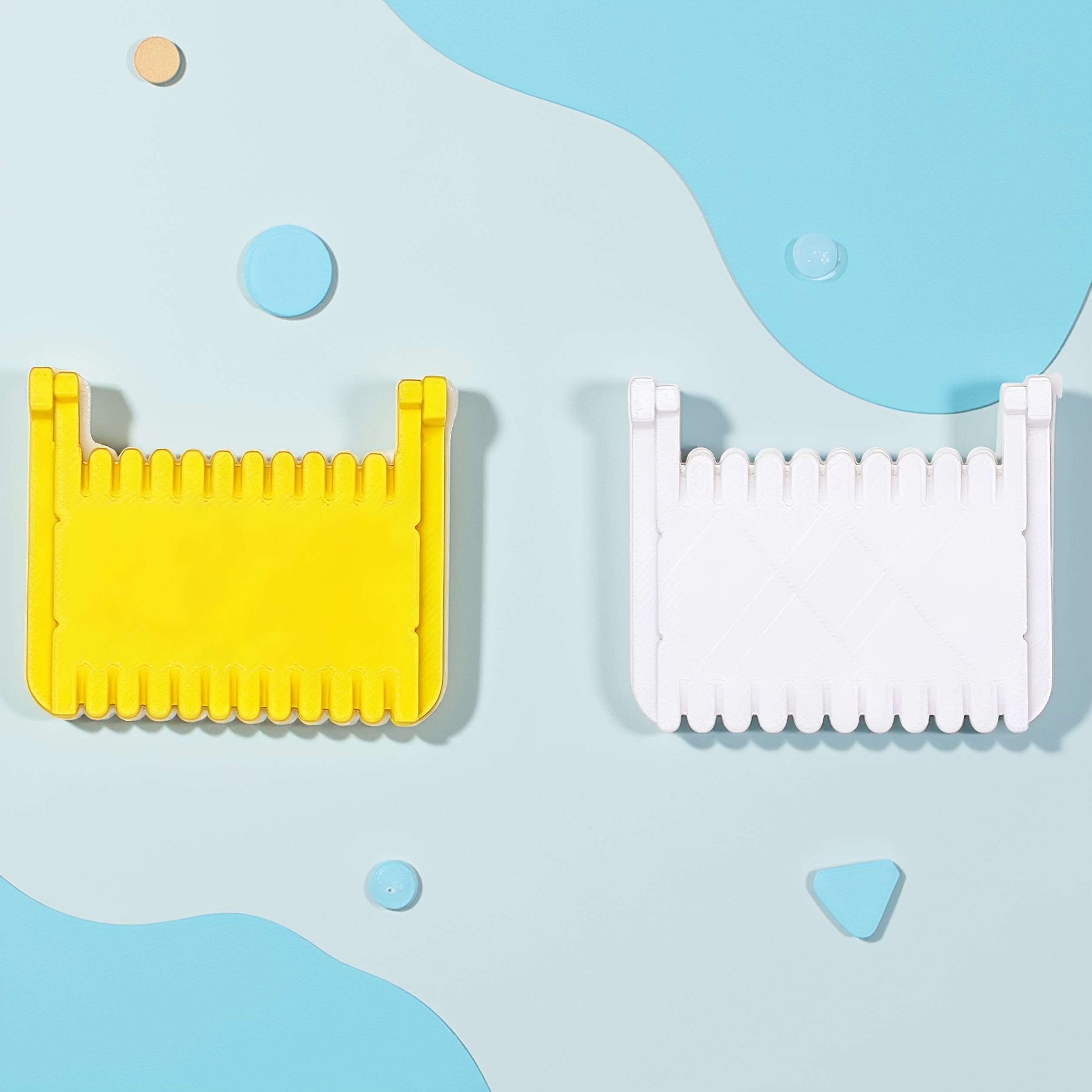 TEMU 3mm & 4mm Sewing Snap Hinges, Durable Plastic Seam Guide, Beginner-friendly Tool For Home Diy Sewing/quilting/edge Stitching, Yellow And White