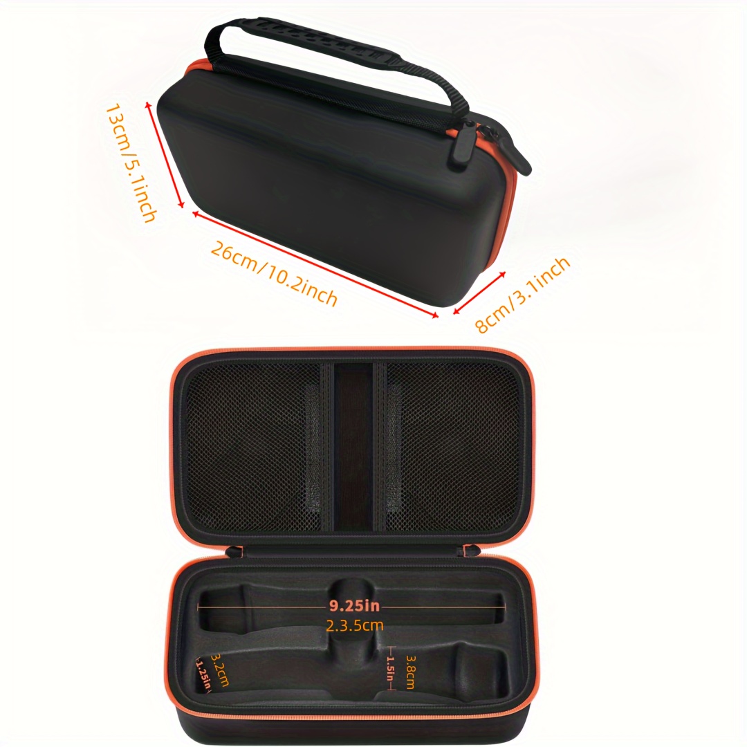 TEMU Wireless 2 Microphone System Compatible Travel Case: Handheld Dual For Singing Or Karaoke, Includes Aa Batteries And Adapters - Black Eva Material