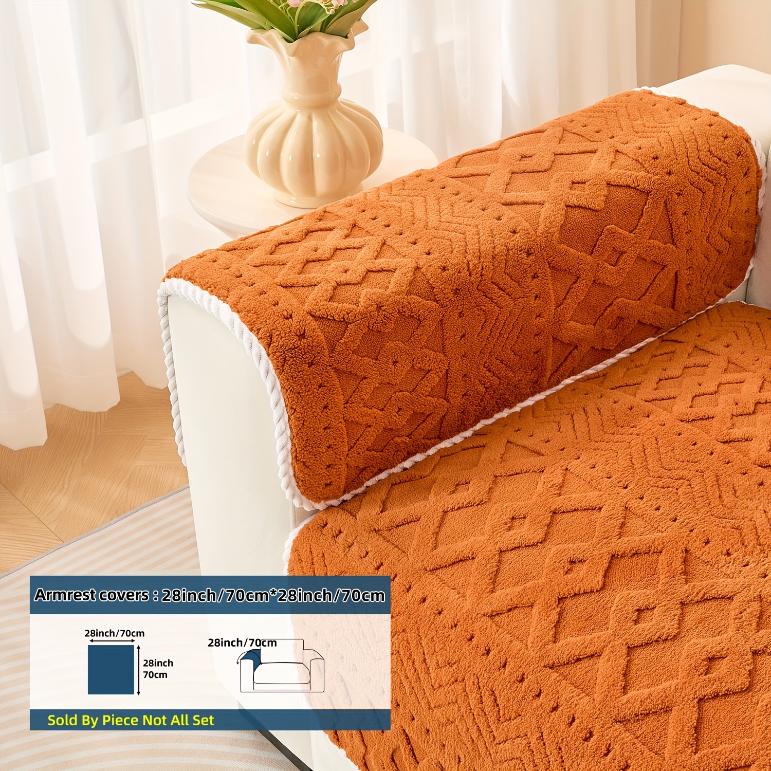 TEMU Of Plush Sofa Cushion For Autumn And Winter, Pet-friendly, Suitable For Protecting And Decorating Sofas In Various Settings