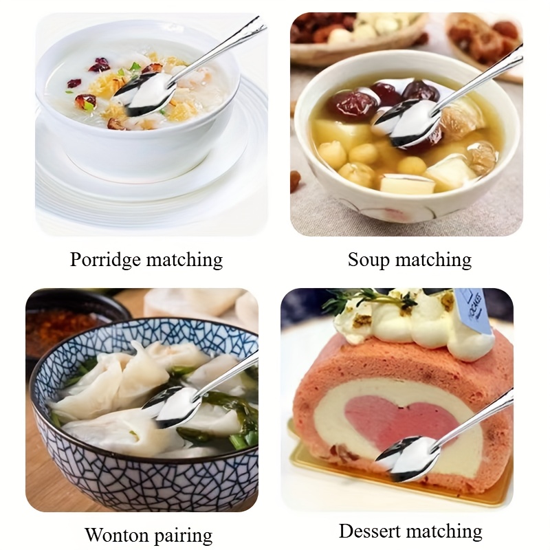 10/20pcs Stainless Steel Rose Spoons Flatware Set for Wholesale Digging Watermelon and Fruit, Iron Spoons for Takeaway Gifts, Home Stall Spoons, Suitable as Gifts, Both for Household and Commercial Use, for High-End Restaurants