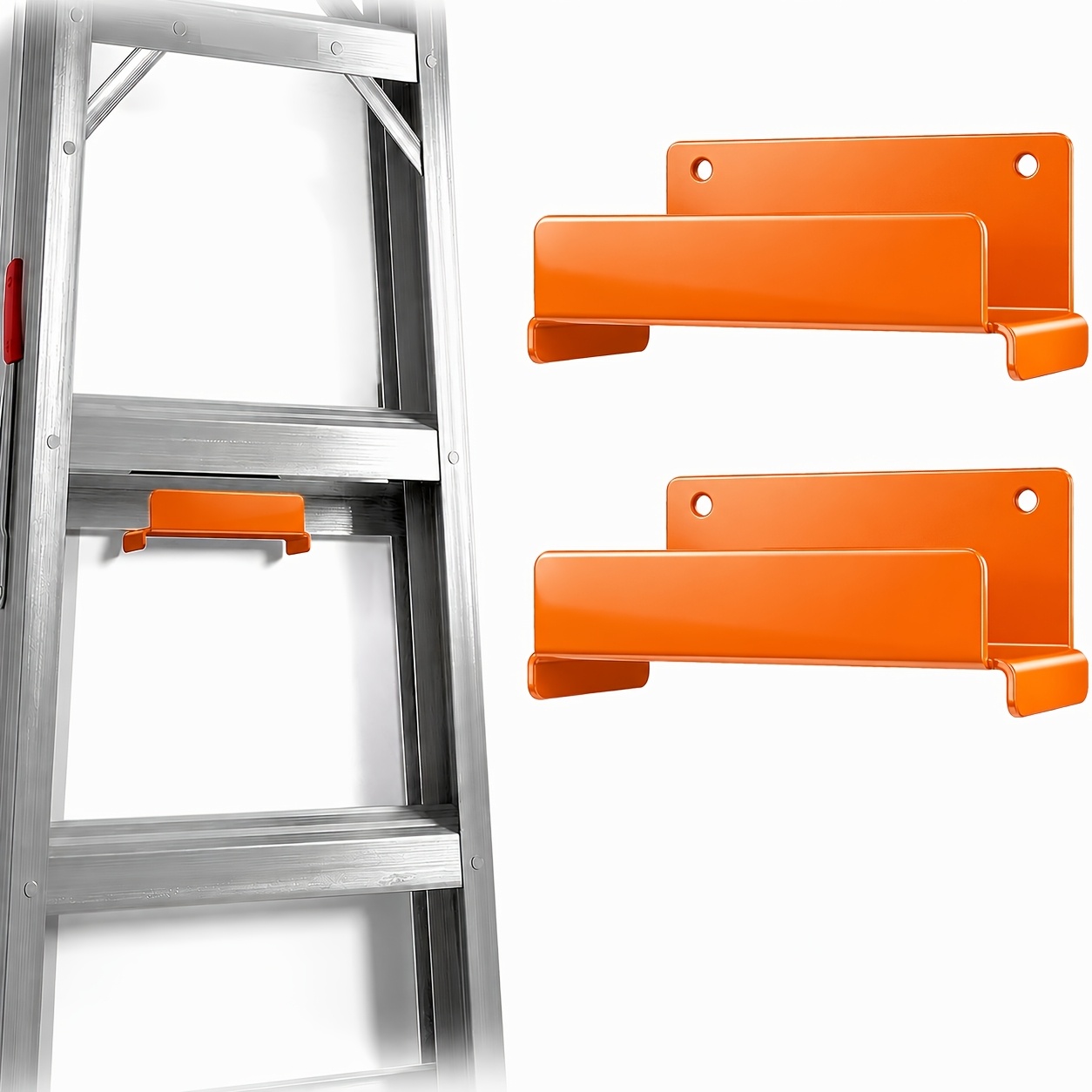 TEMU Garage Wall Ladder Hook, Heavy-duty Wall-mounted Storage Rack, Suitable For Ladders, Chairs, And Deck Furniture, Ideal For Step And Extension